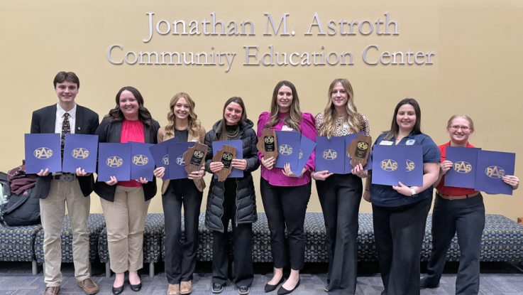 LLCC Ag students posing with their PAS contest awards