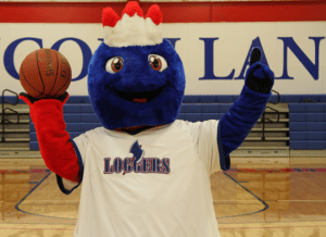 Linc in Cass Gym holding a basketball